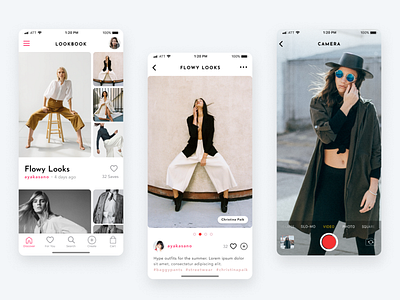 Fashion Lookbook App Design clothing fashion fashion app lookbook mobile mobile app design mobile design ui ux