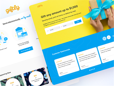 Giftly Website Design branding design gifts website design