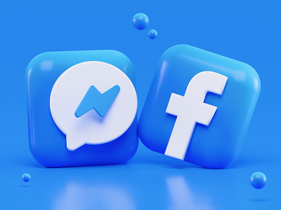 Messenger & Facebook Icons Concept 3d blender blender 3d facebook fb icon icon design iconography icons illustration ios logo messages messenger messenger app render social social media ui