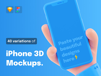 40 iPhone 3D Mockups ✌️