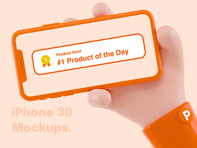 iPhone 3D Mockups – #1 Product of the Day on Product Hunt 3d app blender 3d design figma graphics illustration ios iphone mocks mockups producthunt productoftheday render sketch ui