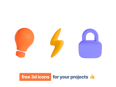 Free 3d Icons for your Projects – vol.1 3d 3d animation animation bulb electricity free freebie freebies icons icons pack iconset idea illustration illustrations lock render safety secure thunder webdesign