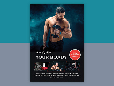 GYM FLYER colors flyer design gym landing design ui uxdesign website