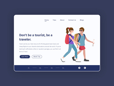 Travel landing page