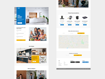 Modular kitchen concept branding ui web