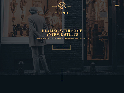 Web Layout antique gold onepage page web