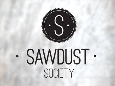 Sawdust Society Emblem emblem sawblade wood