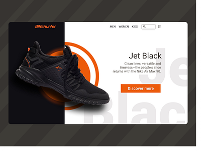 Bitis Hunter - Homescreen Redesign branding design landingpage shoe store sports design typography ui uidesign ux web web redesign