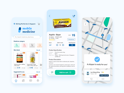 Medicine delivery app - Mobile Medicine app design branding medicine app medicine delivery app typography uidesign uiux uxdesign