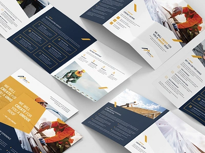 Roofer and Builder – Brochures and Flyers Templates architecture brochure brochure design brochure template builder constructor engineer flyer flyer design flyer template indesign template photoshop template renovation roofer services window