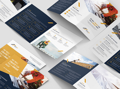 Roofer and Builder – Brochures and Flyers Templates architecture brochure brochure design brochure template builder constructor engineer flyer flyer design flyer template indesign template photoshop template renovation roofer services window