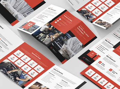 Mechanic – Car Repair Shop Brochure and Flyer Template auto repair brochure bundle flyer mechanic mechanical engineering print template roll up banner rollup services workshop