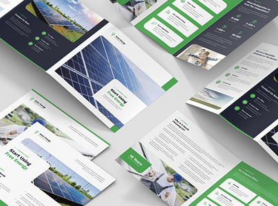 Solar Energy – Brochure and Flyer Print Template bi fold brochure bundle flyer flyer design print template renewable energy rollup rollup banner solar energy solar panel solar system sun technology tri fold wind farm