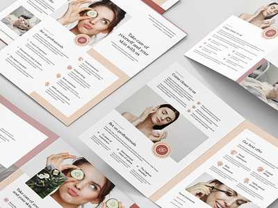 Beauty Studio – Brochures and Flyers Print Templates beautiful beauty beauty salon brochure flyer indesign template massage photoshop template print design rollup spa studio