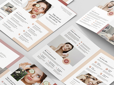 Beauty Studio – Brochures and Flyers Print Templates beautiful beauty beauty salon brochure flyer indesign template massage photoshop template print design rollup spa studio