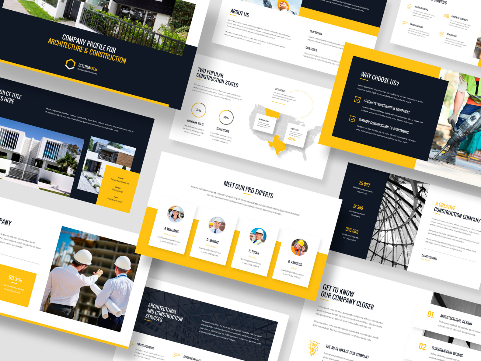 BuilderArch Construction Company Profile PPT by artbart Graphic