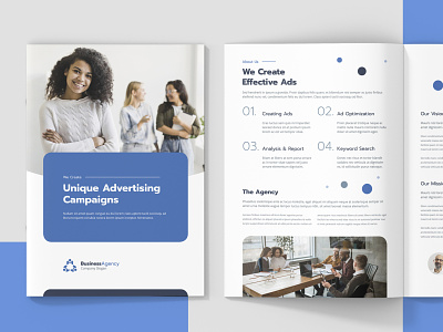 Business Agency – Company Profile InDesign Template analysis annual report blue brochure bubble business agency company profile creative agency creative studio designer graphic design indesign indesign template photographer portfolio print template proposal white paper