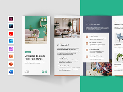 Brochure – Furniture Company Tri-Fold accessories affinity template architecture brochure brochure download brochure template brochure trifold carpenter catalog furnishing furniture graphic design graphic template indesign template interior design ms powerpoint template ms word template photoshop template products services