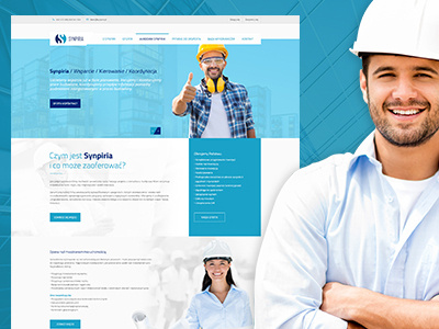 Synpiria.pl - building/construction services architecture brochure builder building construction tools trifold website