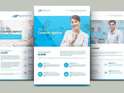 Miniminimal Corporate Flyer agency business corporate flyer miniminimal poster print ready