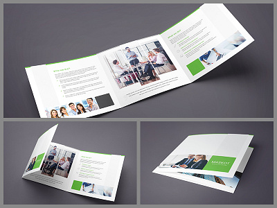 Maskot – Business and Corporate Brochure Tri-Fold agency brochure business corporate creative green light minimal print ready square tri fold white