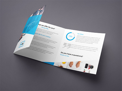 Probiz – Business and Corporate Brochure Tri Fold Square agency blue brochure business company corporate creative agency green orange print ready red