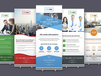 ProBiz – Business and Corporate Roll Up Banners Print Template agency roll up business corporate creative agency print template roll up banners rollup rollup banners