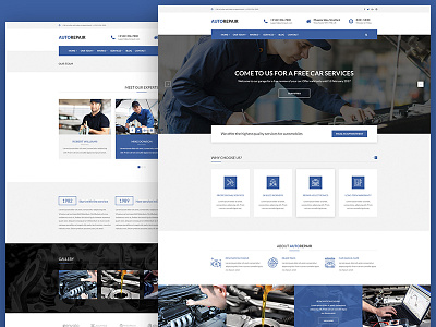 AutoRepair – Car Mechanic – PSD Template for Mechanic Workshop