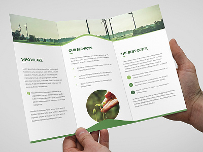 Brochure – Wave Multipurpose Tri-Fold architecture brochure business corporate ecology energy green photoshop template print template psd template renovation wave