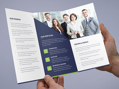 Brochure – Company Tri-Fold Template analysis brochure brochure tri fold business company corporate creative agency finance marketing photoshop template slant