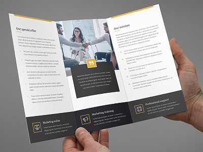 Brochure – Marketing Tri-Fold Template by artbart on Dribbble