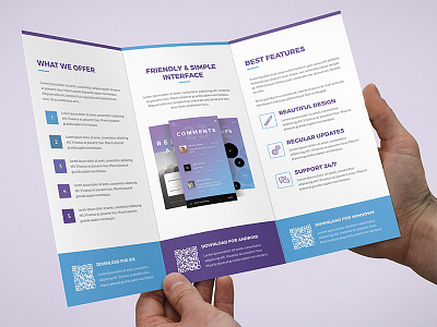 Brochure – Mobile Apps Tri-Fold Template apps apps store brochure brochure template brochure tri fold corporate creative download apps landing apps photoshop template services showcase