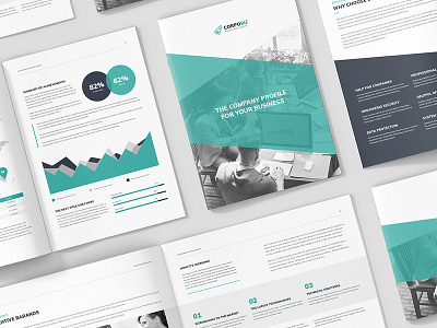 CorpoBiz – Business and Corporate Company Profile 3 in 1 analysis annual report brochure template brochures creative agency indesign template multipurpose print template portfolio proposal template services team unlimited colors