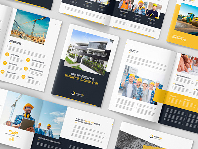 BuilderArch – Construction Company Profile Bundle 3 in 1 annual report architecture brochure brochure layout brochures bundle company profile construction construction service indesign templates portfolio proposal