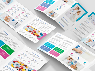 Pharmacy – Brochures Bundle Print Templates 5 in 1 brochures clinic clinic services doctor flyers health medical medical care pharmacy photoshop templates print templates spa