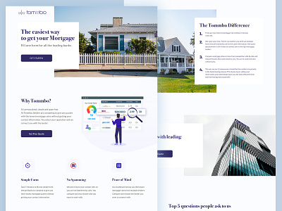tommbo homepage bank credit element forex homepage illustration landingpage loan money mortgage mortgage loans search ui ux web