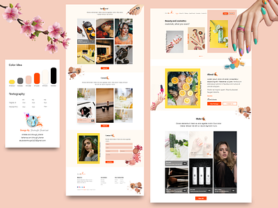 Beauty and cosmetics beauty beauty and spa beauty and the beast cosmetic packaging cosmetics design facial hero area design landing page design landing page ui lipstick make up makeup app massage massage therapy natural salon skin care spa ui design