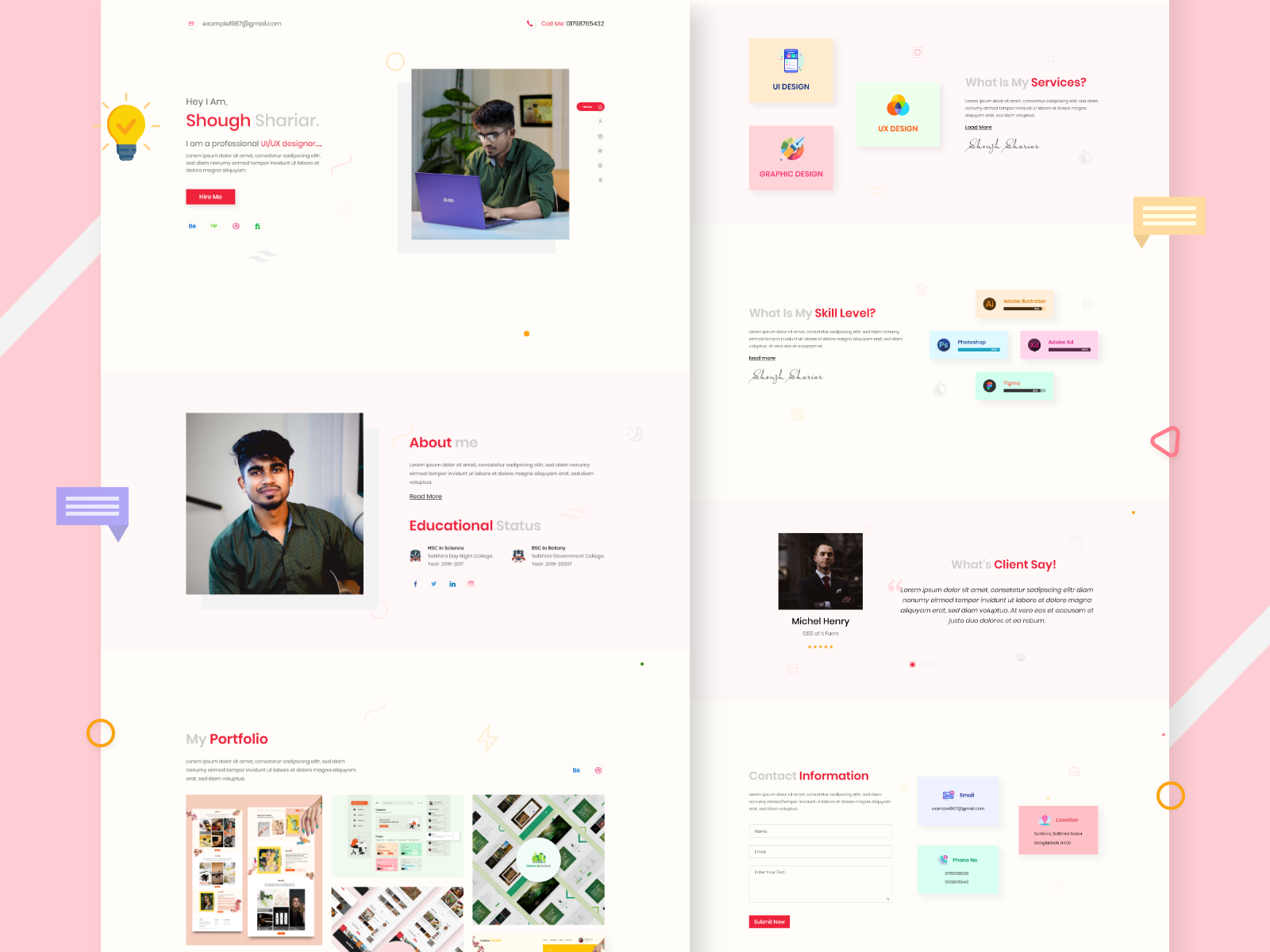 Dribbble - UI UX portfolio.png by Shough Shariar