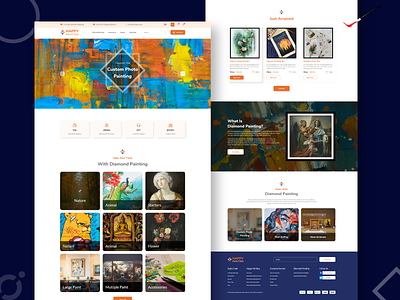 Painting Website app design diamond paint diamond paint landing page hero area design home page ui hope page illustration landing page landing page design landing page ui logo paint website painter website painting website ui ux design ui design website website design