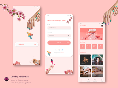 Cosmetic App app app design app ui applicatio beauty and spa app beauty app cosmetics cosmetics app fashion app ios ios application log in page login page mobile phone sign in page sign up page spa app ui web