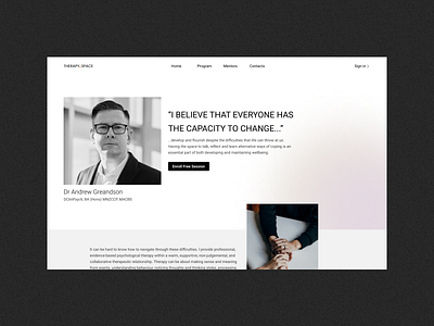 Landing Page For Psychologists clinic health landing page medicine mental health moder psychologist psychology ui wellness