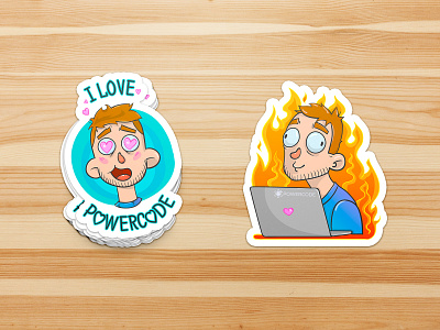 Funny stickers design illustration typography