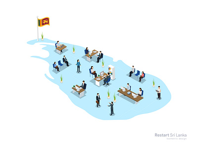 Restart Sri Lanka Isometric design