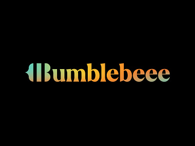 Bumblebeee Logo b bee black brand branding bumblebee clean gradient icon identity logo minimal modern simple wordmark