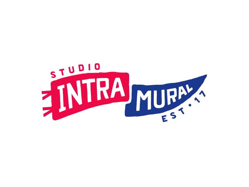 Studio Intramural Logo banner esports hand type identity intramural mascot sports sports logo studio wordmark