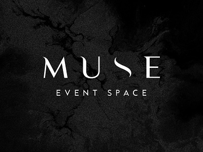 Muse Logo event space logo minimal muse serif simple