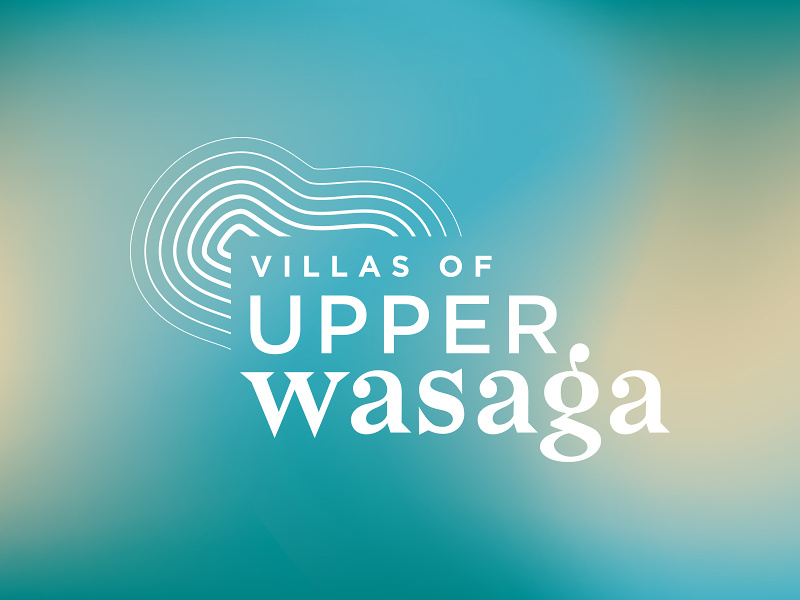 Villas of Upper Wasaga Logo brand branding modern residential real estate wave gradient identity logo wasaga