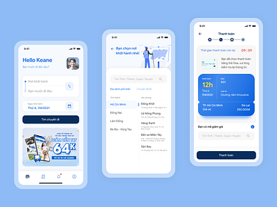 VeXeRe - Redesign app booking keane mai ota product product design saigon travel ui design ux design vietnam