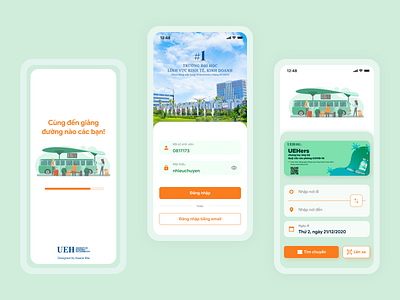 UEH - University Bus Booking app booking bus booking design keane mai ota product product design saigon ueh ui ui design university ux ux design