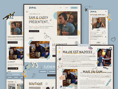 Digital Expérience Atypical atypical blue design figma responsive tv show ui ui design web app webdesign website